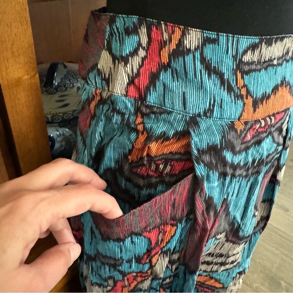 Vintage 80’s Jessica Scott Abstract Geo Print Midi Skirt - Picture 3 of 8